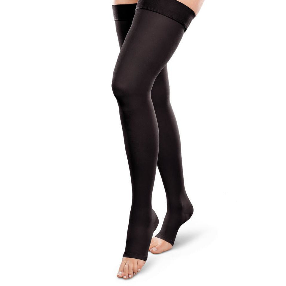 EASE Opaque Open Toe Thigh High Compression Stockings 30-40 mmHg –  Compression Store