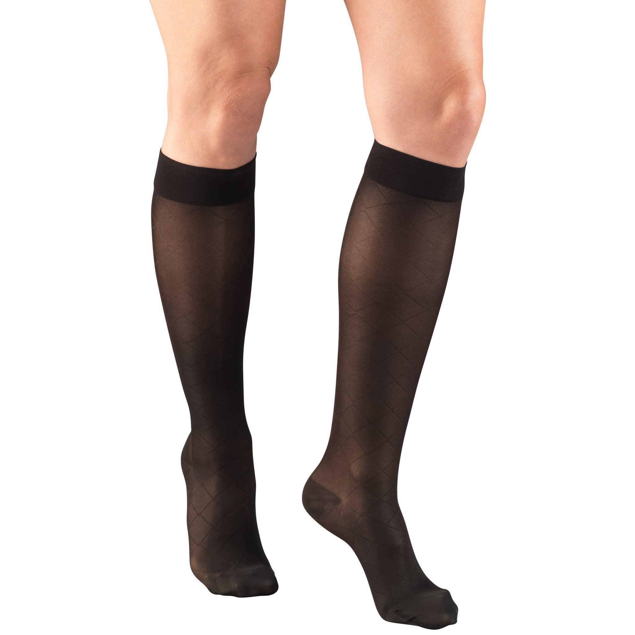 TRUFORM® Lites Women's Knee High 15-20 mmHg, Diamond Pattern