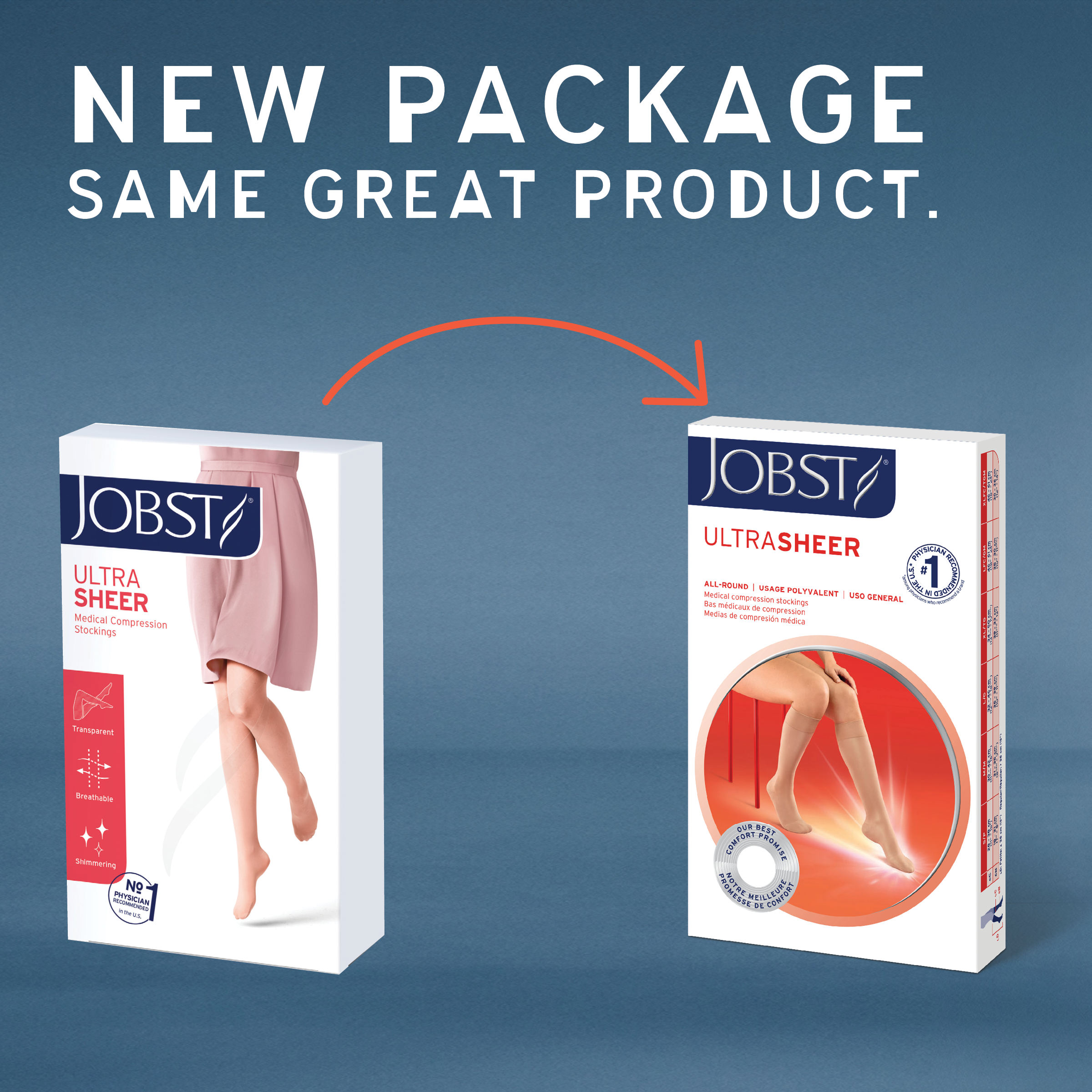 JOBST® UltraSheer Women's Knee High 15-20 mmHg, Open Toe