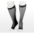 Juzo Naturally Sheer Knee High 15-20 mmhg, Open Toe, Black