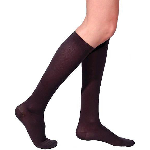 Sigvaris Cotton Women's Knee High, Black Mist