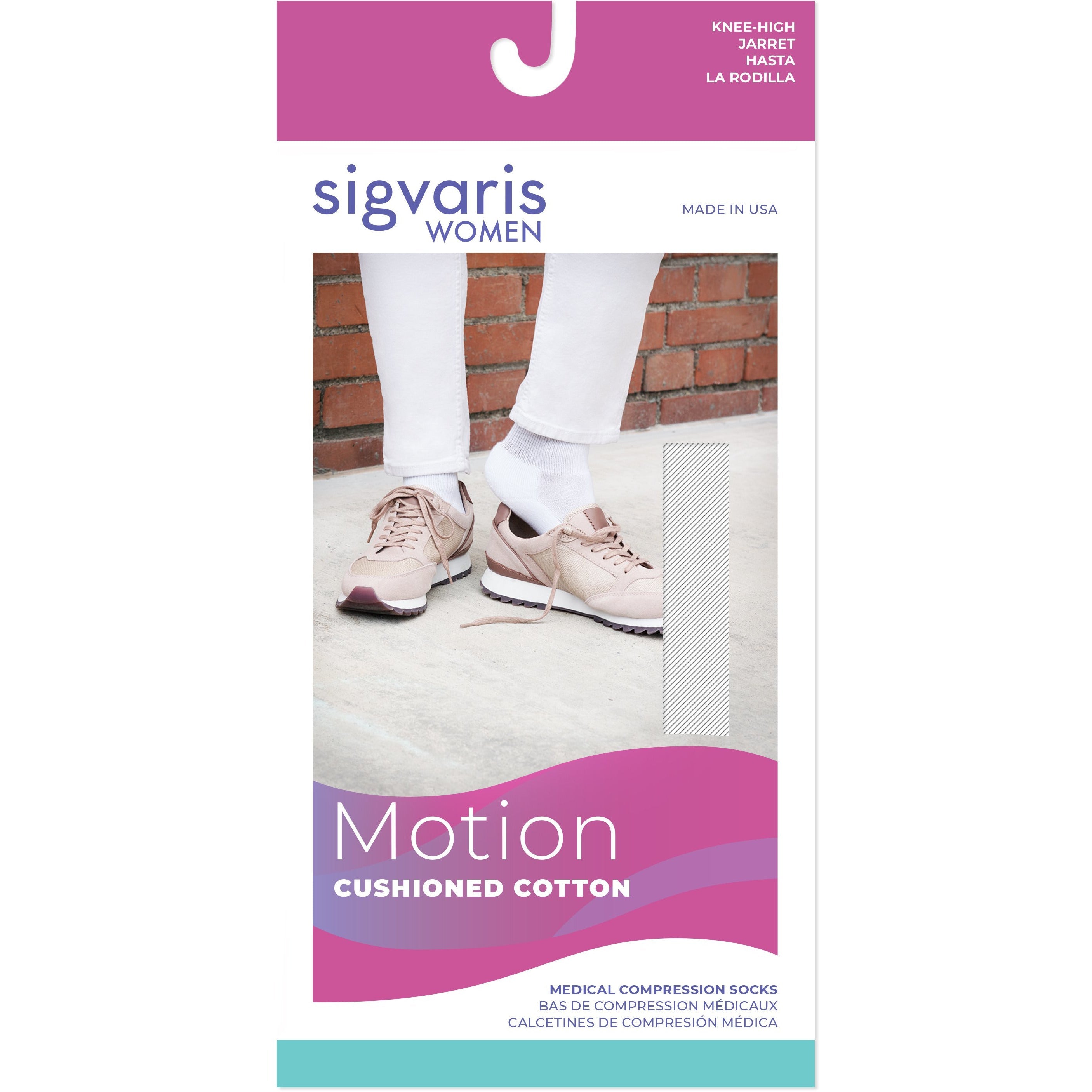 Sigvaris Cushioned Cotton Women's 20-30 mmHg Knee High