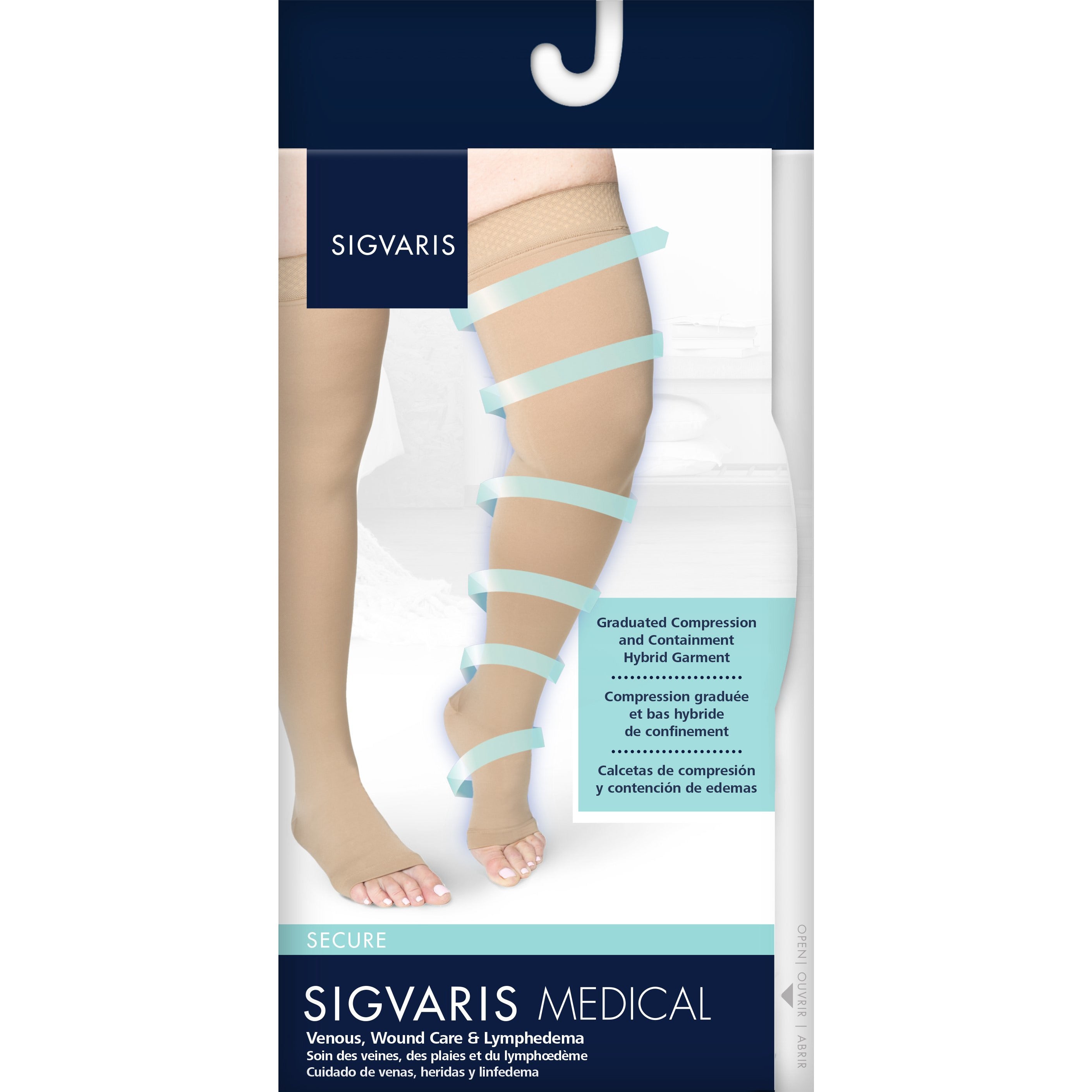 Compression Store Sigvaris 552N Secure 20-30 mmHg Thigh High Closed Toe Compression ...