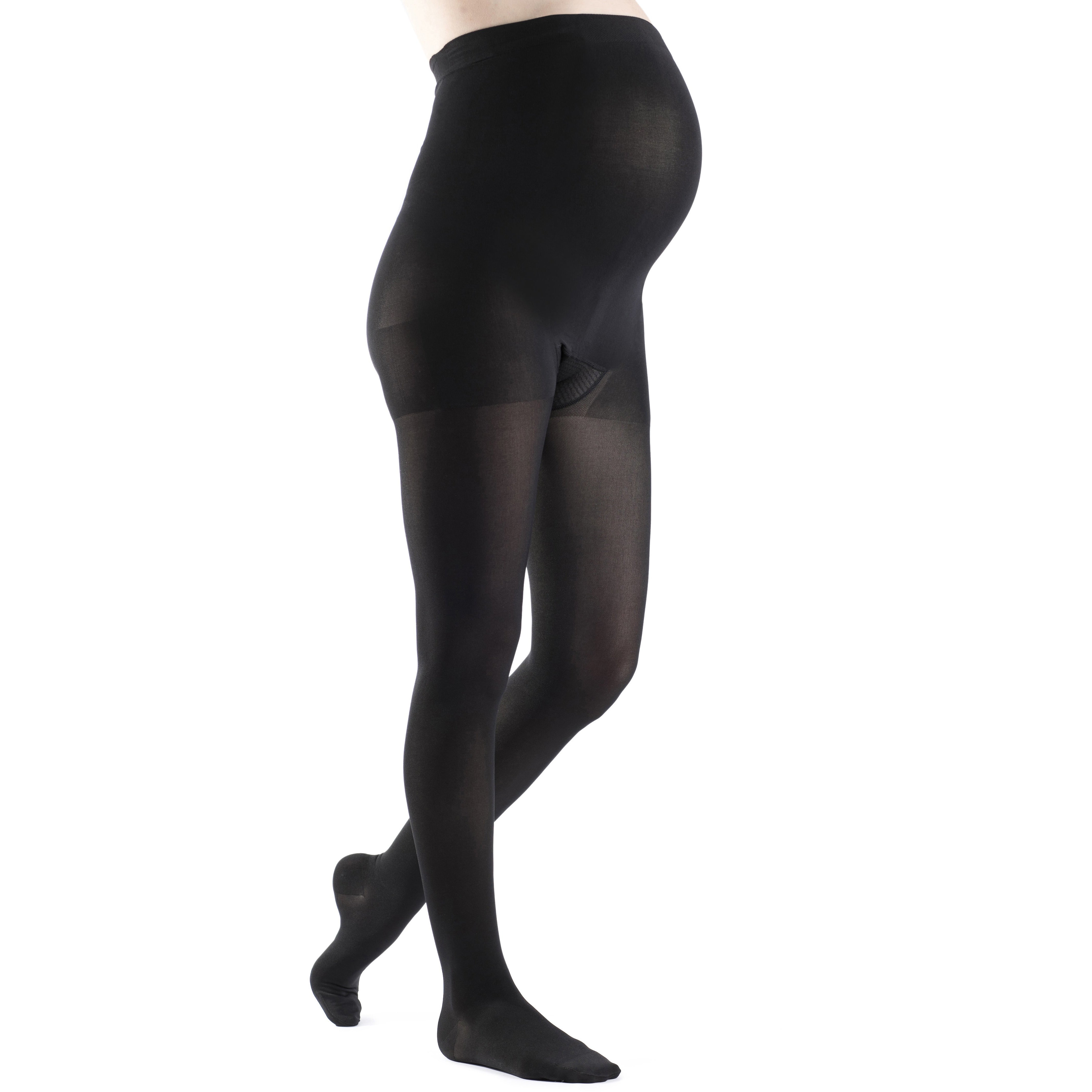 Sigvaris Soft Opaque Women's Maternity 20-30 mmHg Pantyhose, Black