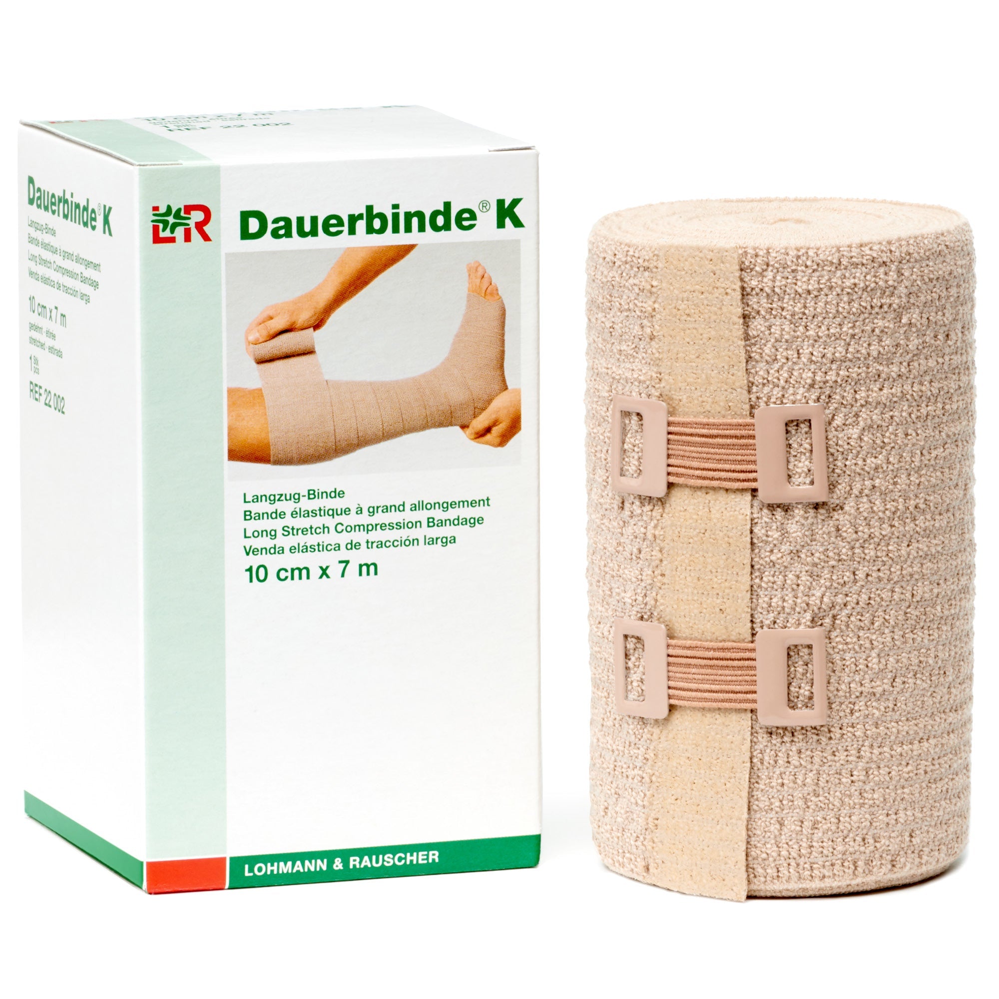 L&R Dauerbinde® K Long Stretch Bandage, 10 cm x 7 m
