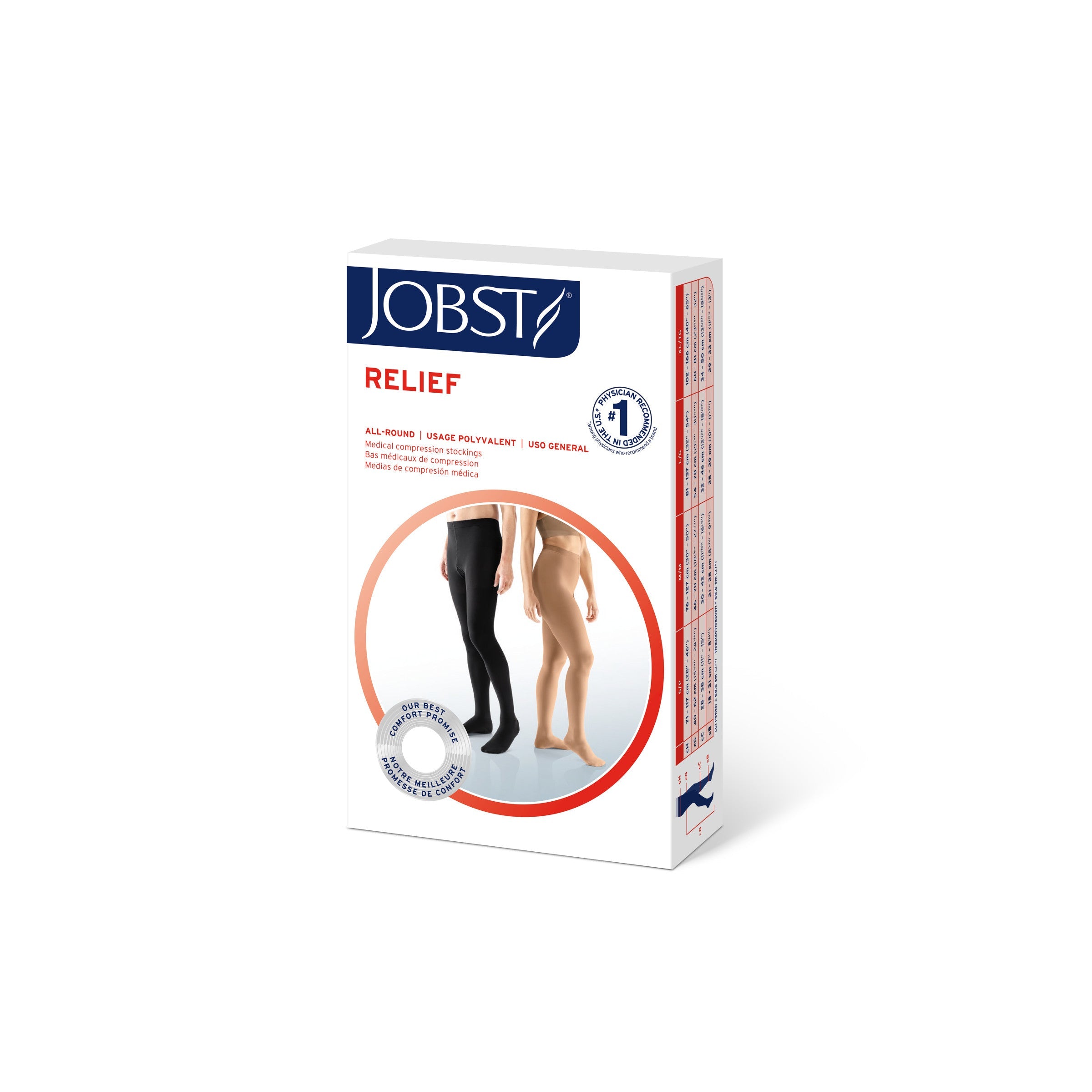 JOBST Relief compression stocking packaging on a white background