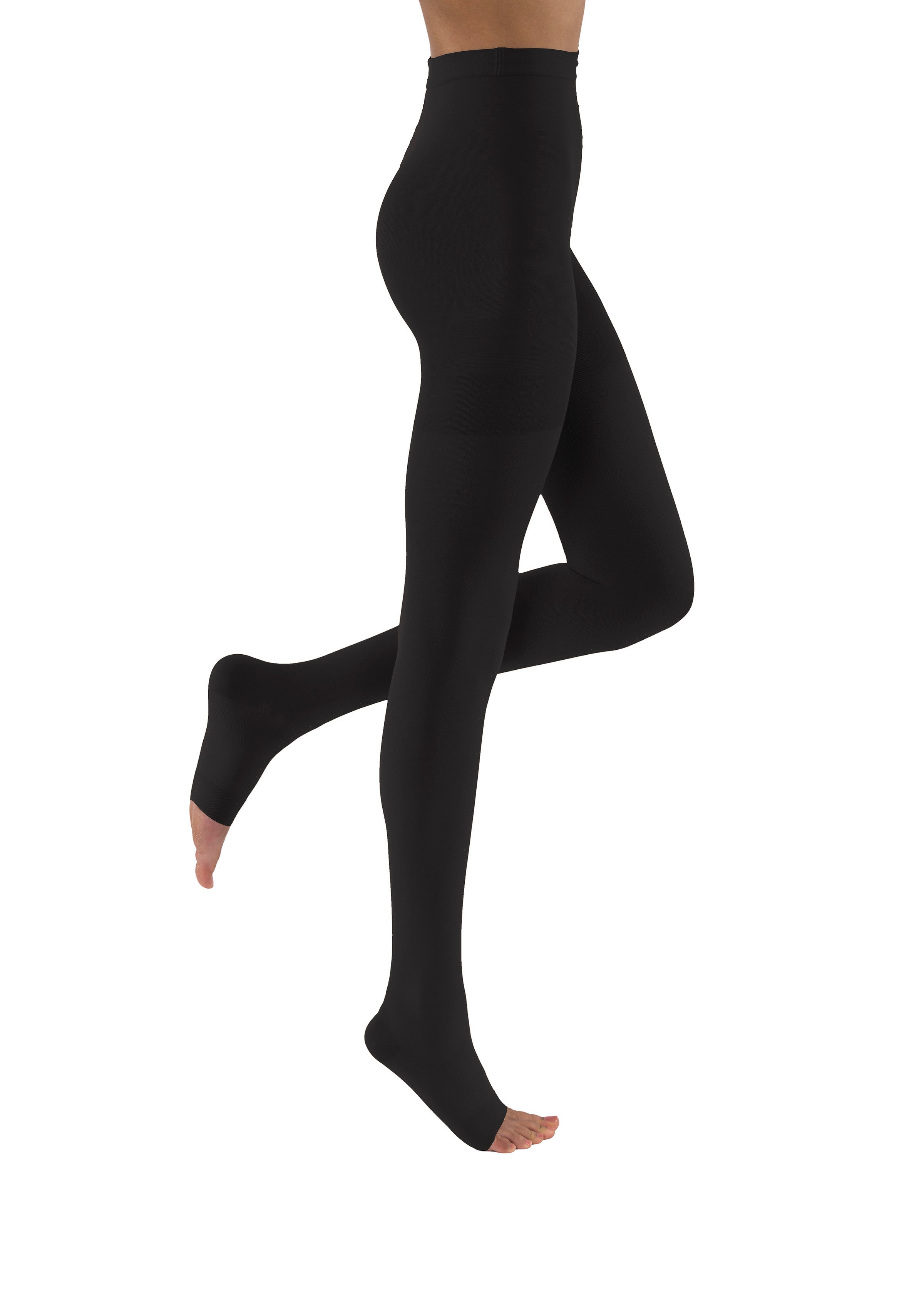 JOBST® Relief Waist High 15-20 mmHg, Open Toe, Black