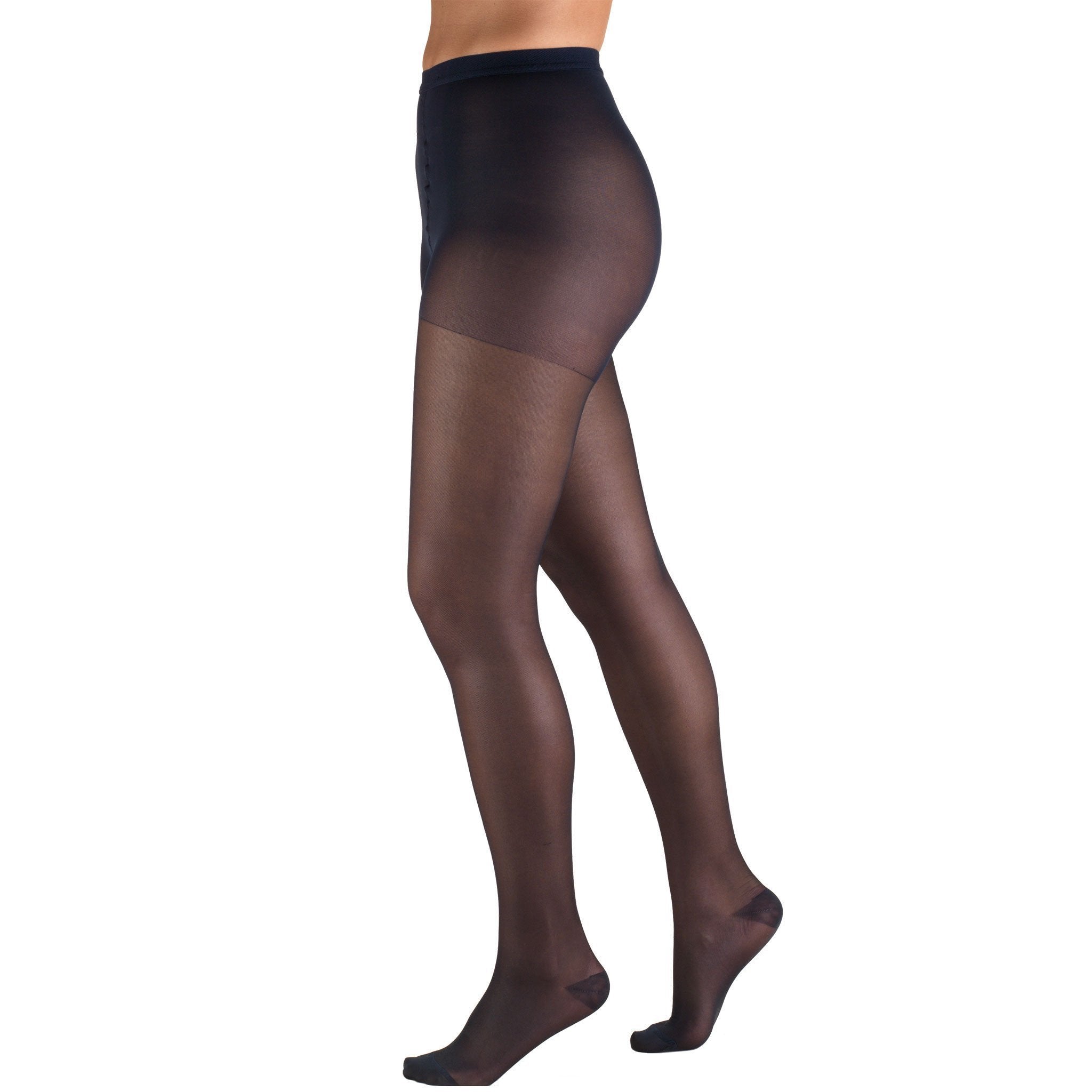 Truform Lites Women's 15-20 mmHg Pantyhose, Navy