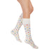 Rejuva® Heart Knee High 15-20 mmHg, Rainbow Hearts/Cream