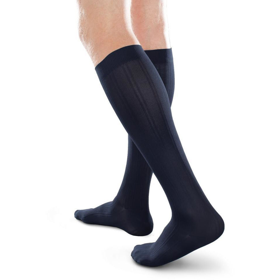 Therafirm Men's 30-40 mmHg Knee High, Navy