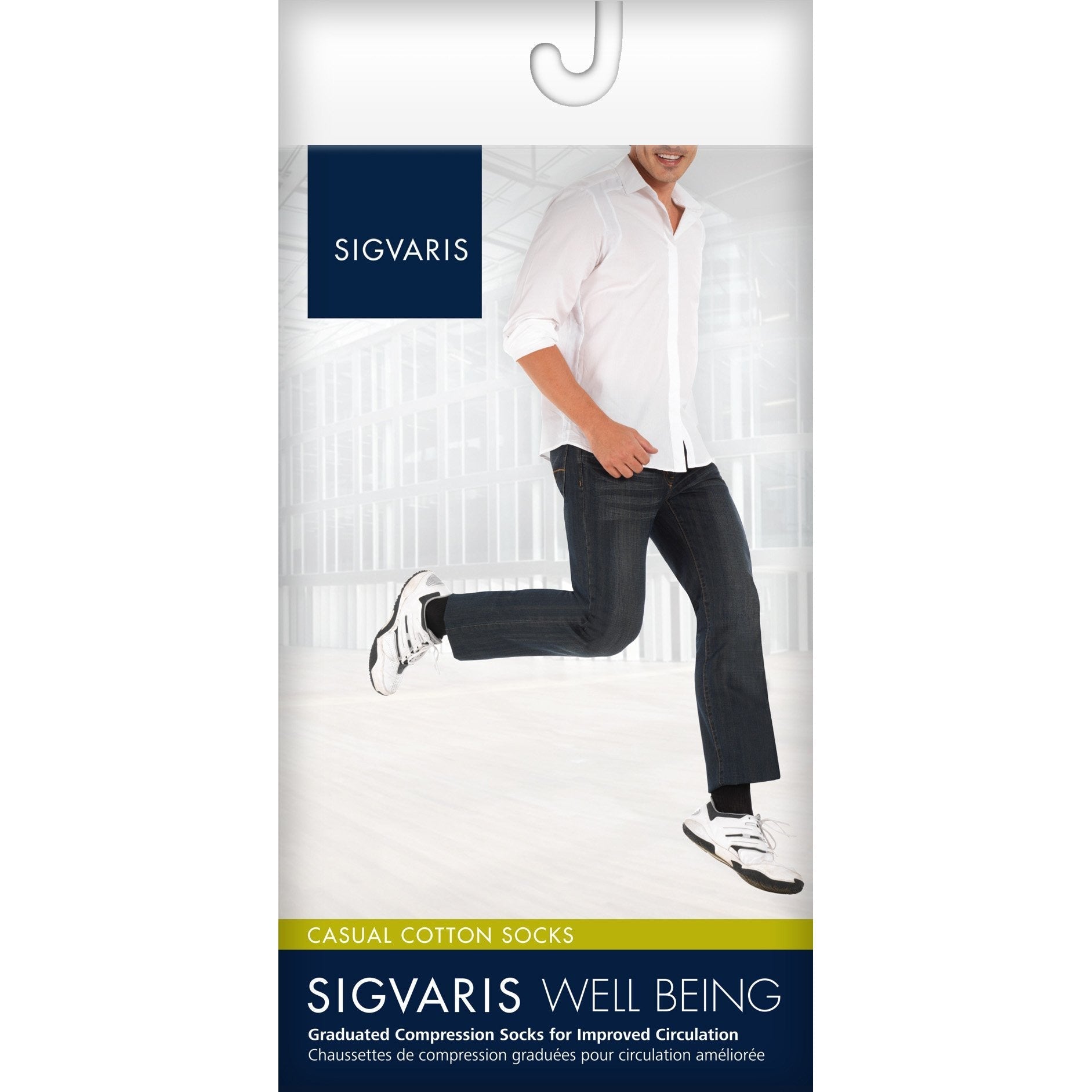 Sigvaris Casual Cotton Men's 15-20mmHg Knee High