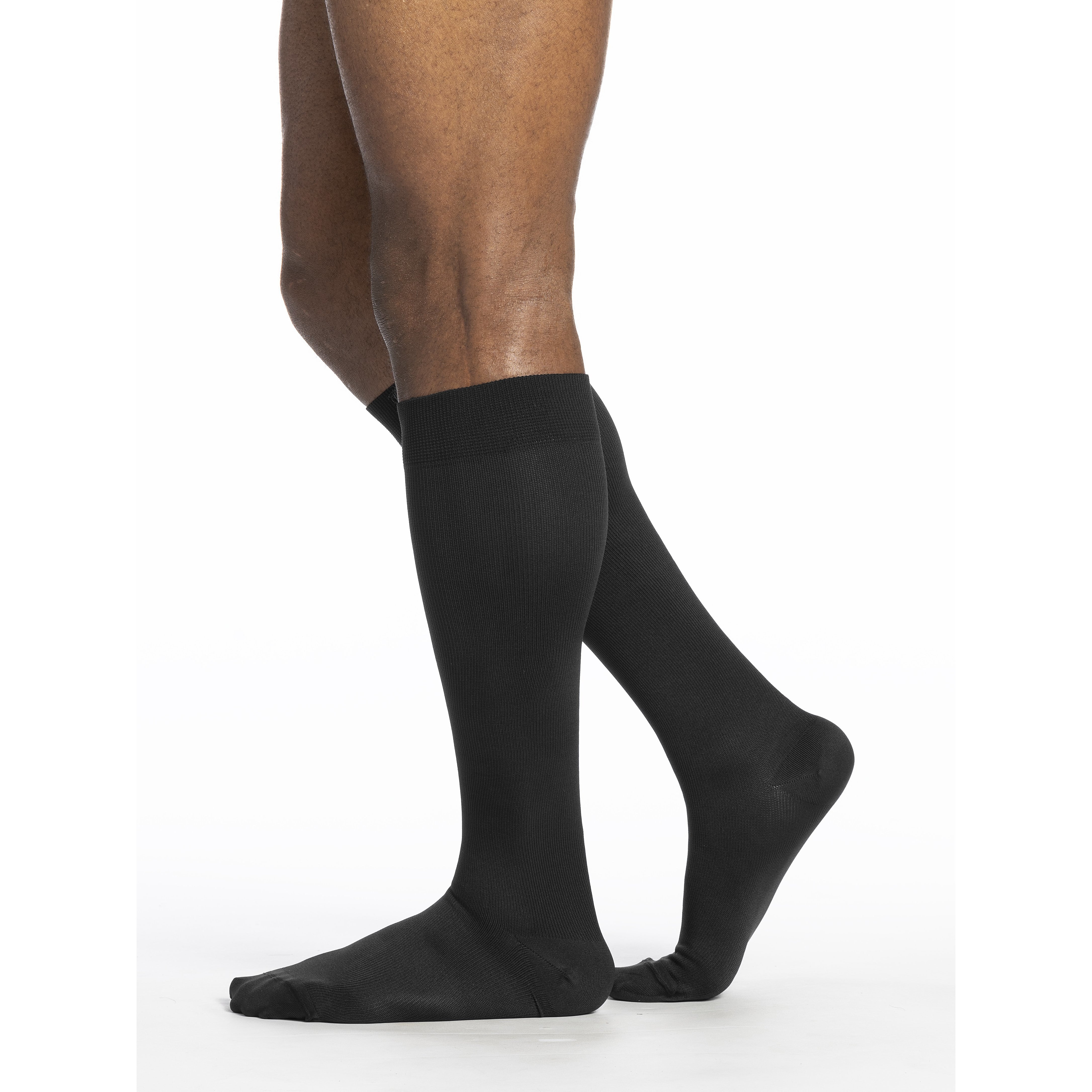 Sigvaris Microfiber Men's 20-30 mmHg Knee High, Black