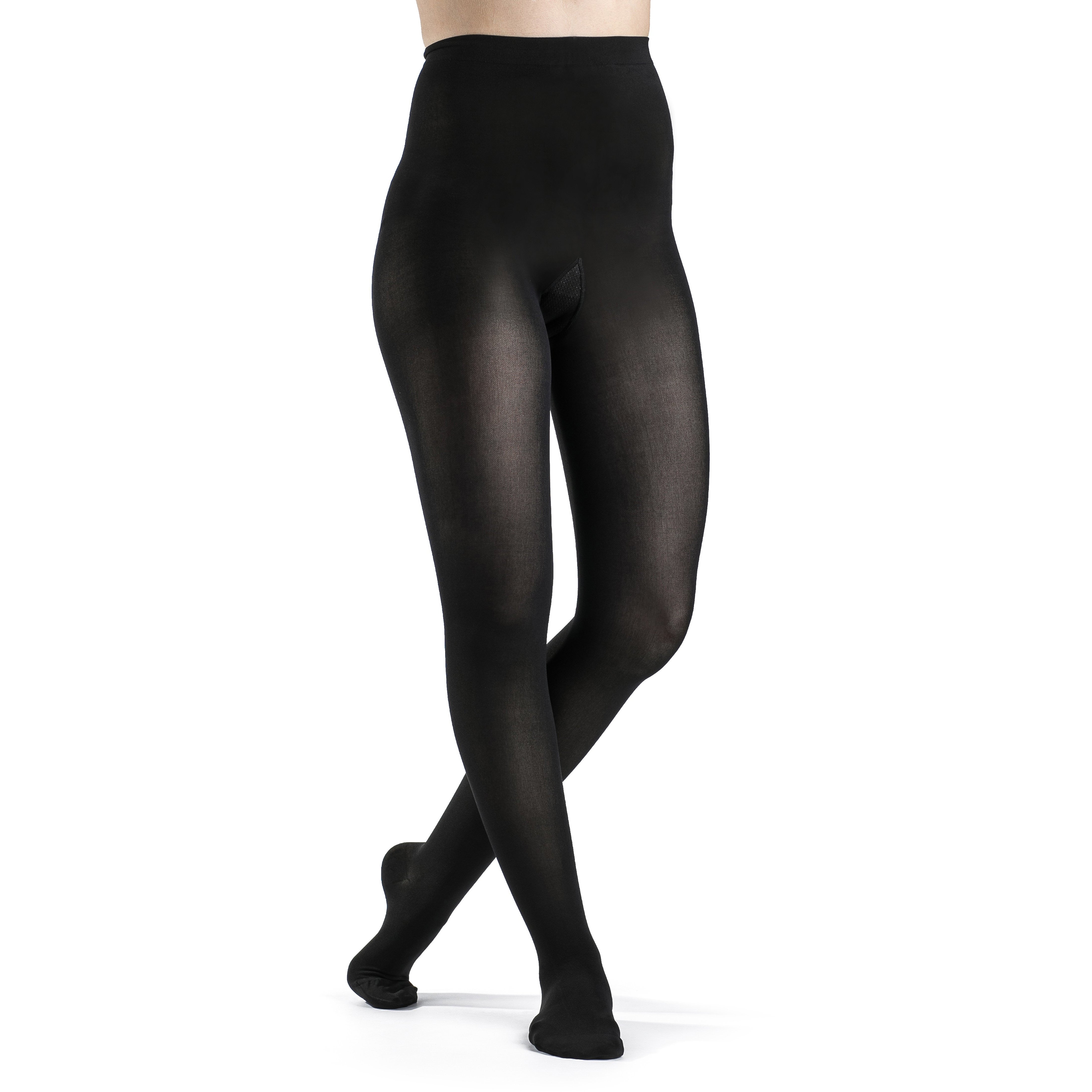 Sigvaris Soft Opaque Women's 30-40 mmHg Pantyhose, Black