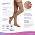Sigvaris Opaque 20-30 mmHg OPEN TOE Thigh High, Features