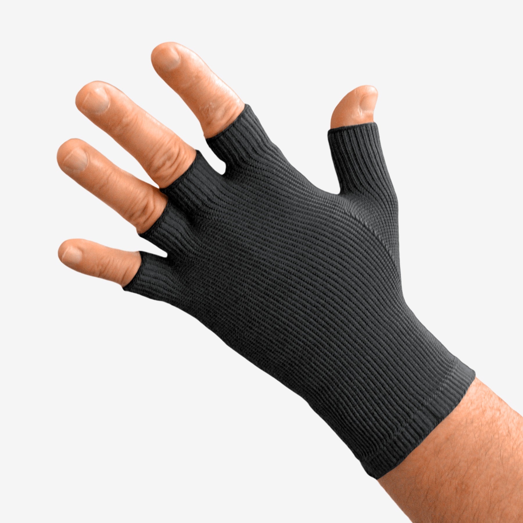 Solaris ExoSoft™ Glove 20-30 mmHg, Quarter Finger, Black