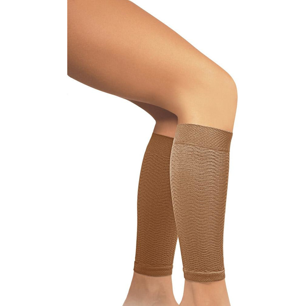 Solidea Micro Massage Compression Leg Sleeves, Dark Beige