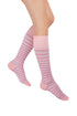 Rejuva® Stripe Knee High 15-20 mmHg, Pink/Purple