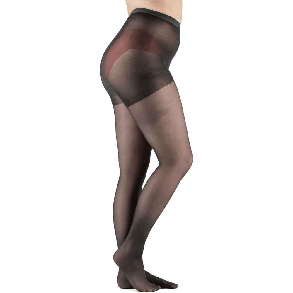 Actifi Women's 15-20 mmHg Sheer Pantyhose, Black