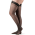Actifi Women's 15-20 mmHg Sheer Thigh High Stockings, Black