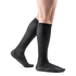 Actifi Men's 8-15 mmHg Ribbed Dress Socks, Black