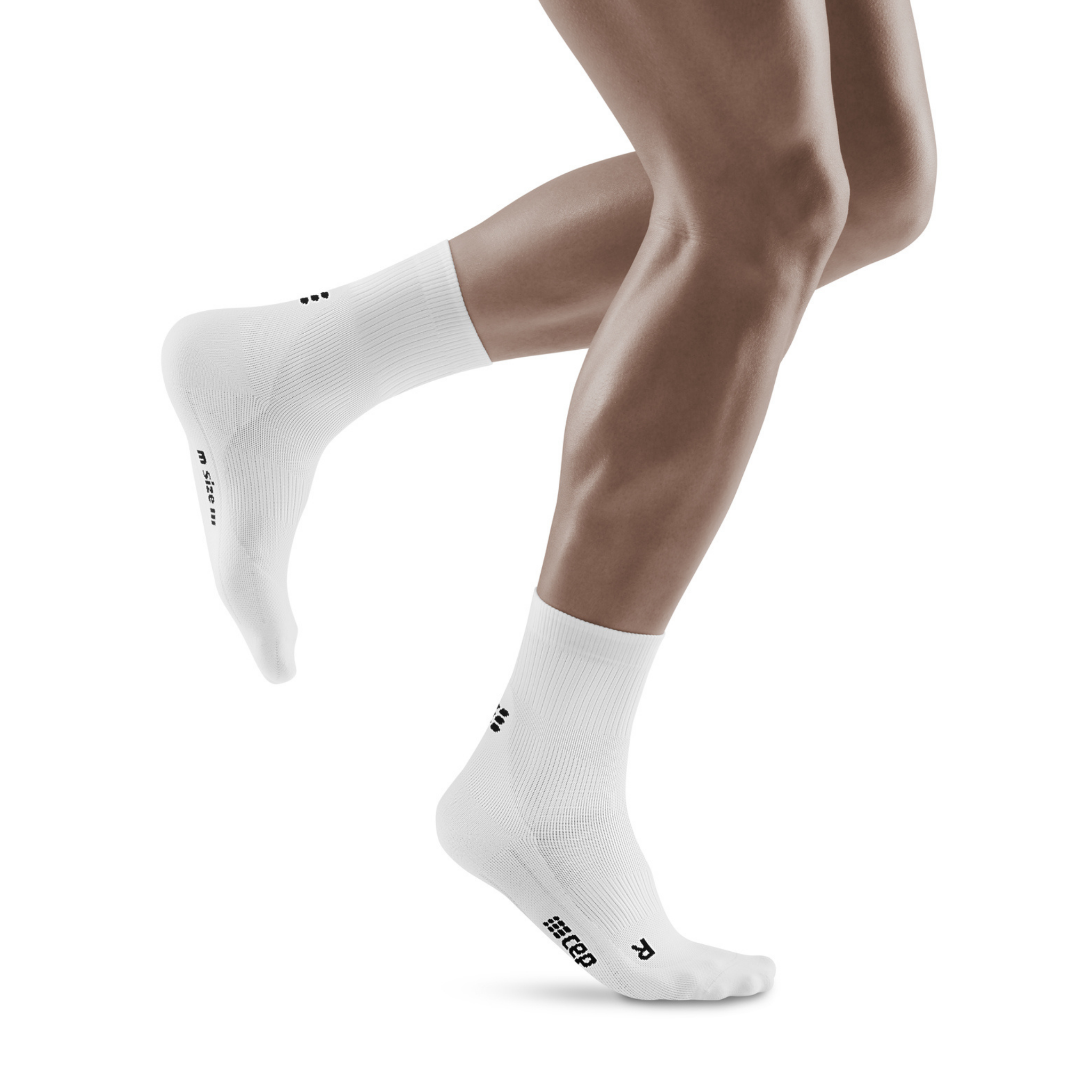 Classic Mid Cut Compression Socks, Men, White