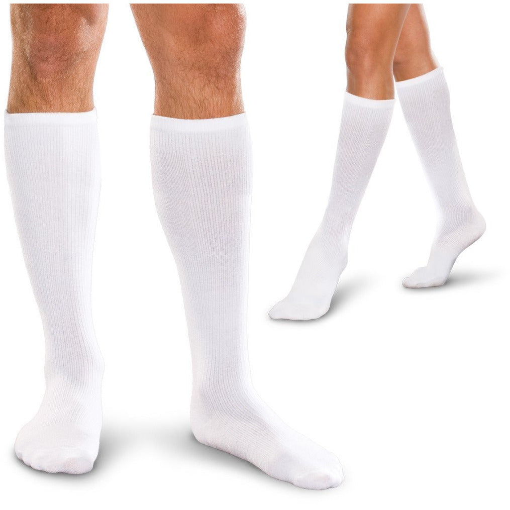 Core-Spun 30-40 mmHg Knee High Compression Socks, White