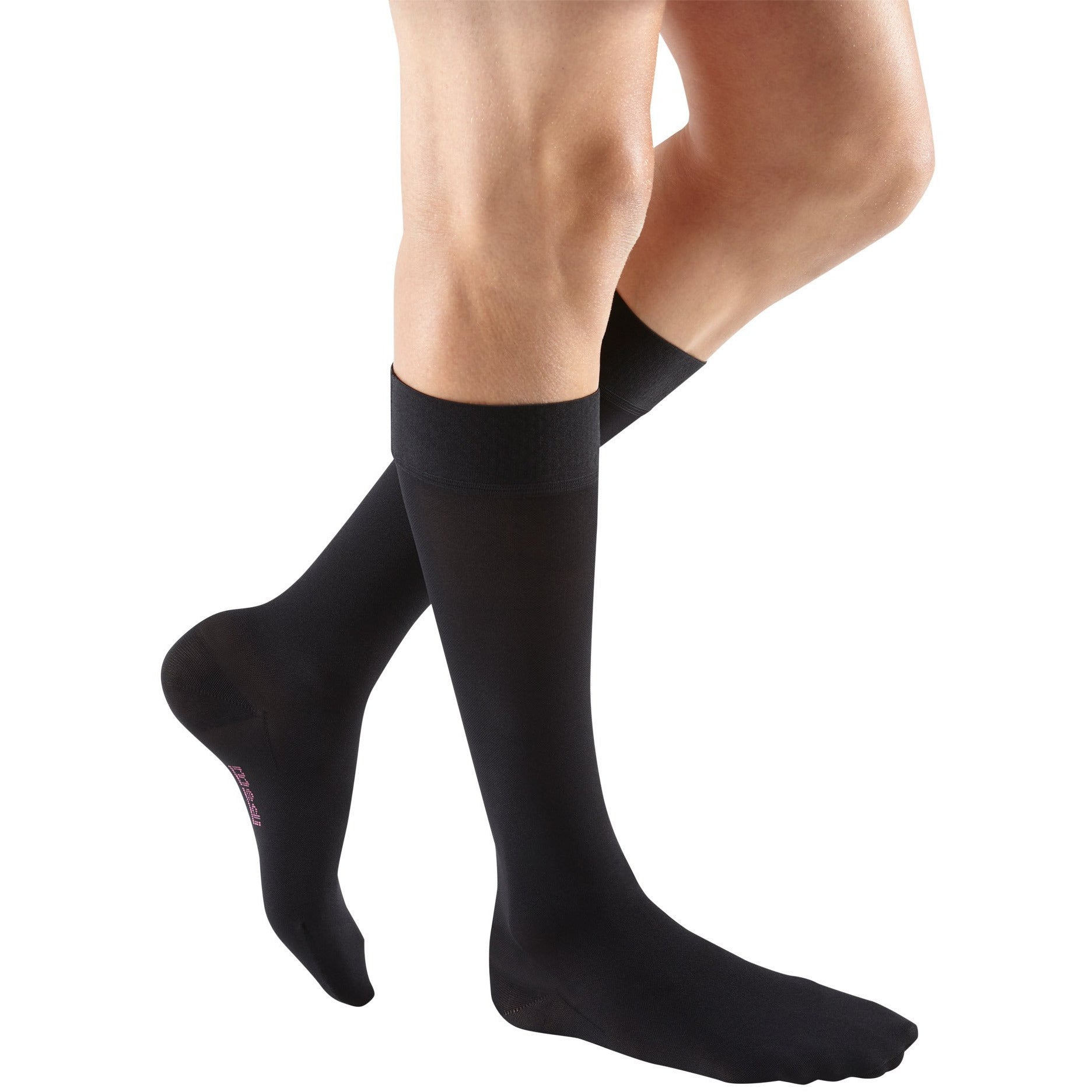 Mediven Plus 20-30 mmHg Knee High w/ Silicone Top Band, Black