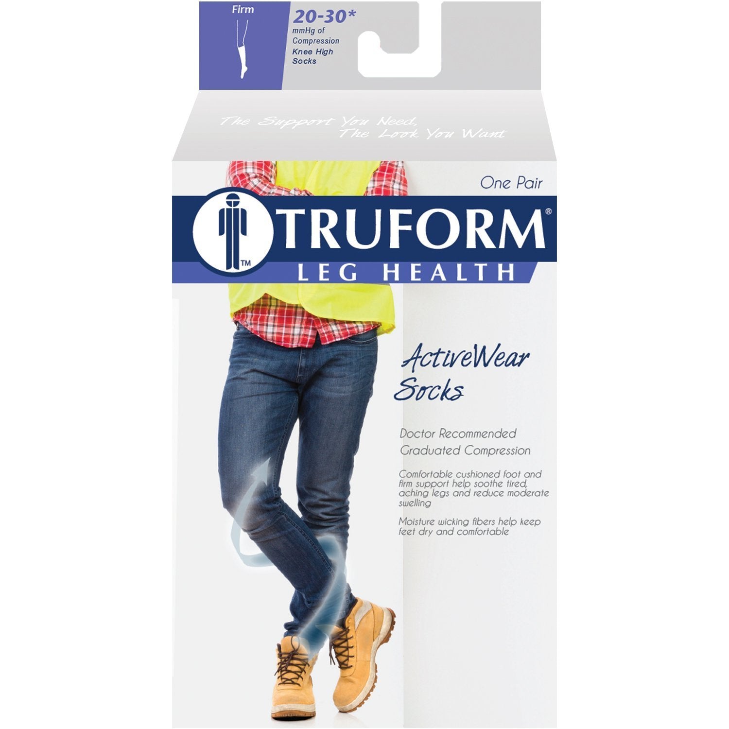 Truform Activewear Men's 20-30 mmHg Knee High