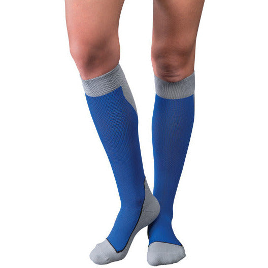 JOBST® Sport 20-30 mmHg Knee High Socks, Blue/Gray