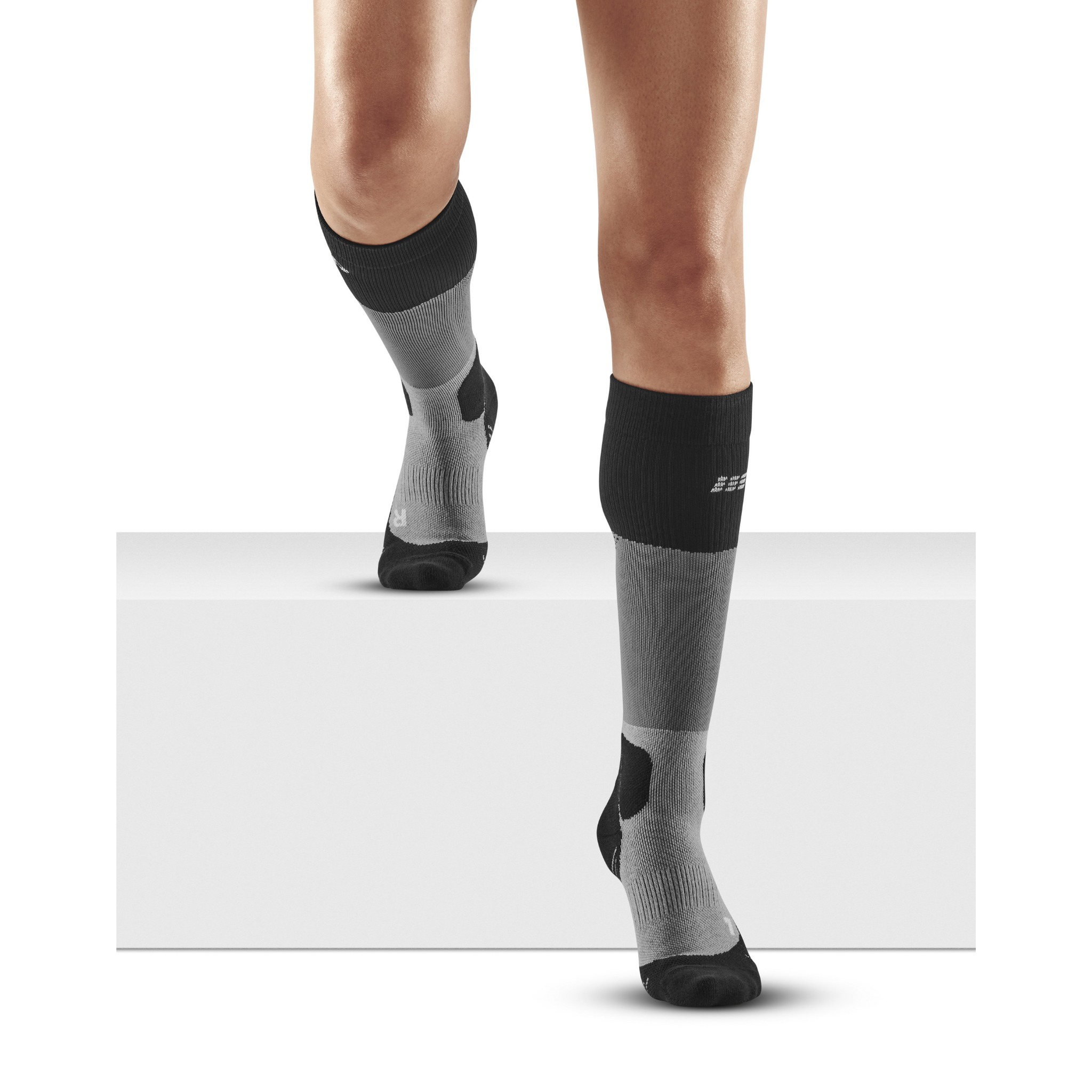 Hiking Max Cushion Tall Compression Socks, Women, Grey/Black