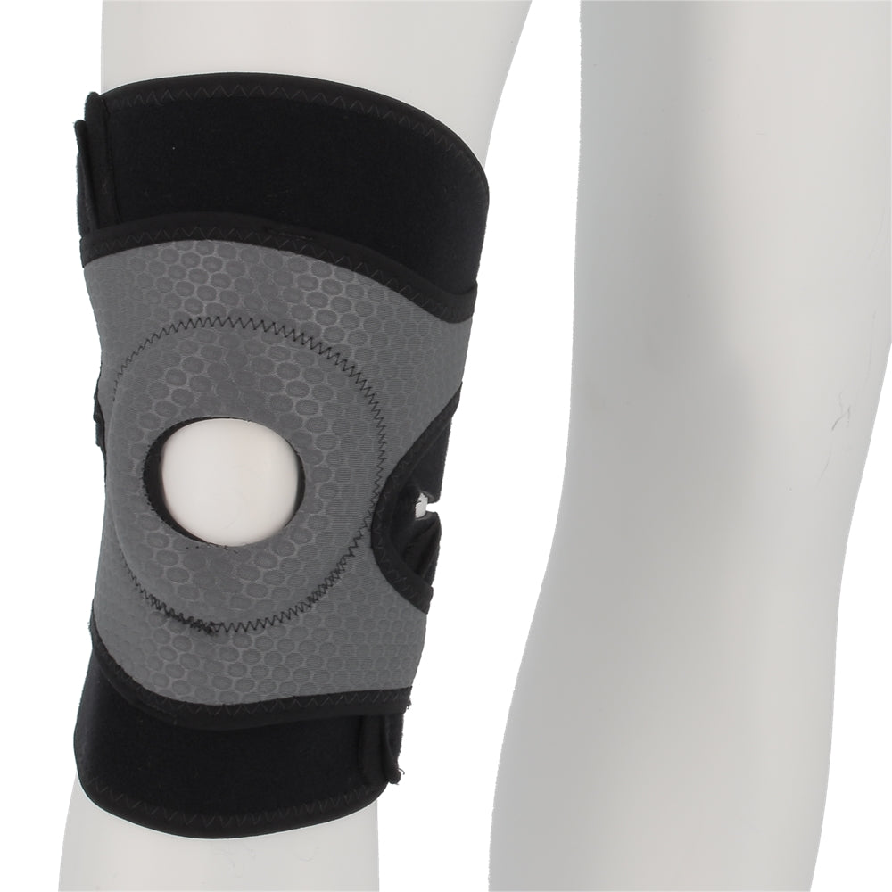 Actifi SportMesh II Adjustable Knee Support Wrap w/ Stabilizer Pad, Front View