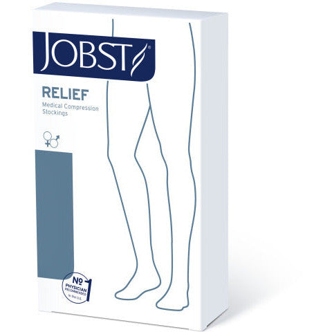 JOBST® Relief 30-40 mmHg OPEN TOE Thigh High w/ Silicone Top Band