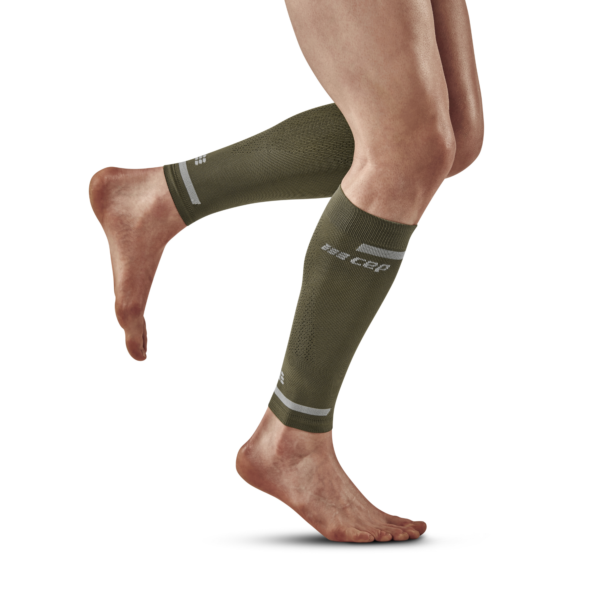 The Run Compression Calf Sleeves 4.0, Men, Olive