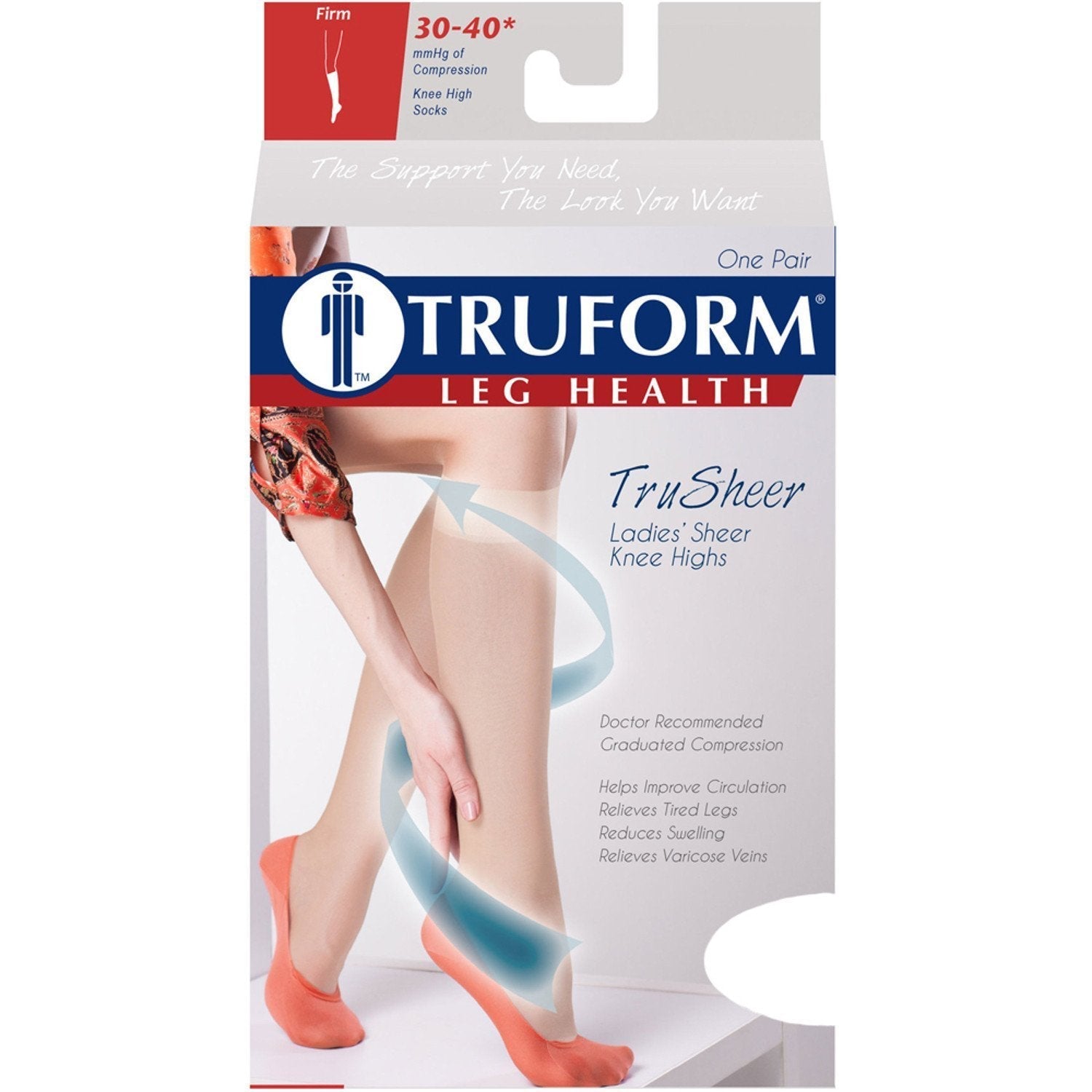Truform TruSheer Women's 30-40 mmHg Knee High