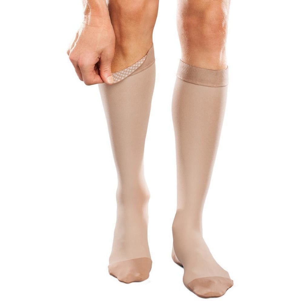 Therafirm Ease 20-30 mmHg Knee High w/ Silicone Band, Sand